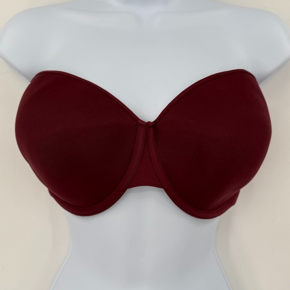 Skims Womens 36DDDD‎ Wine Strapless Bra Weightless Underwire Padded